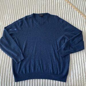Hathaway Platinum Men's Blue Sweater Cashmere XXL